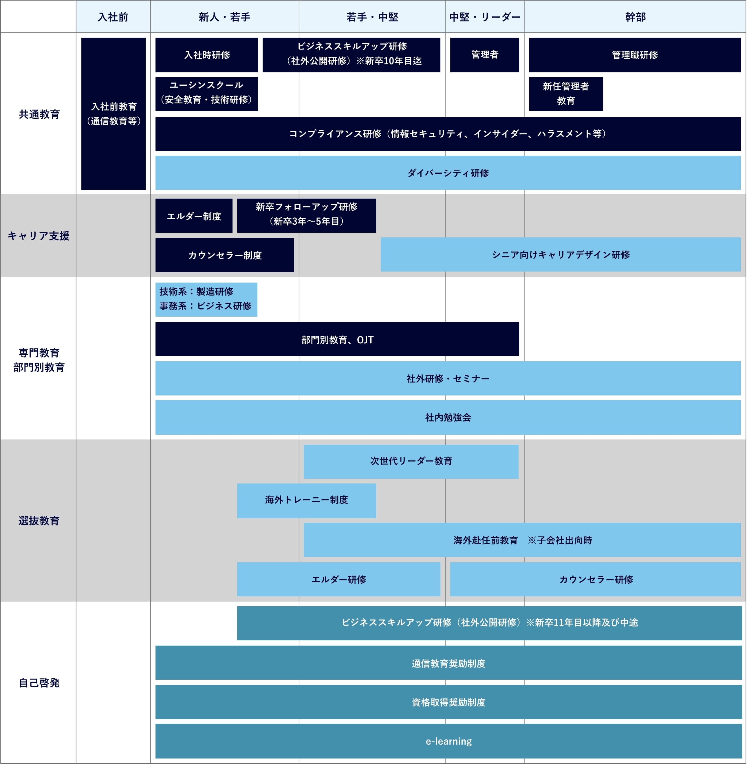 教育・研修体系